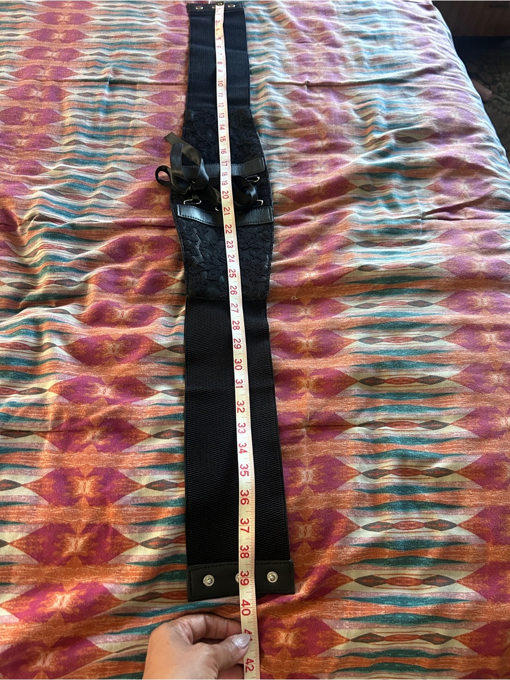 Torrid Lace Ribbon Corset Waist Stretch Belt - Picture 6 of 7